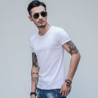 Bamboo fiber polyester T-shirt men