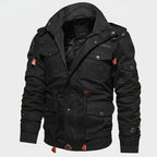 Warm thick men’s winter coat with detachable hood