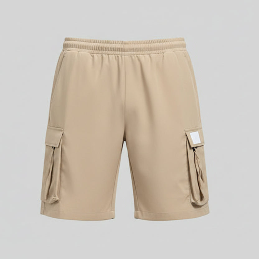 Fabric detail of polyester summer shorts