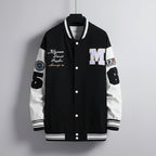 Junior high school baseball jacket in loose Hong Kong style