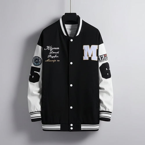 Junior high school baseball jacket in loose Hong Kong style