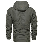 Men’s medium-long casual outdoor hooded plus size jacket