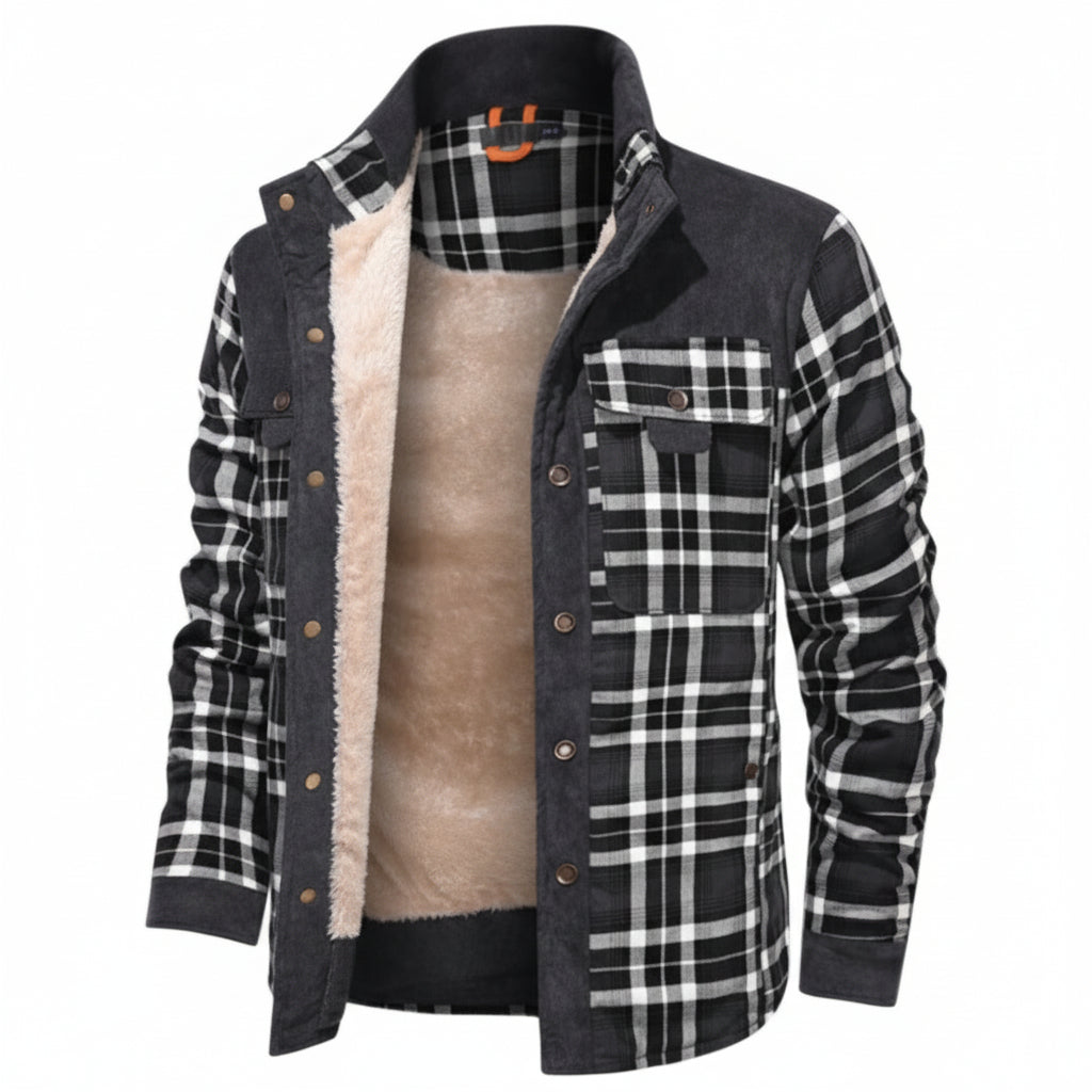 Casual button-up wool coat for men44