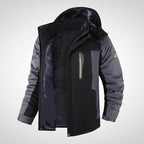Men’s thick fleece winter coat front view
