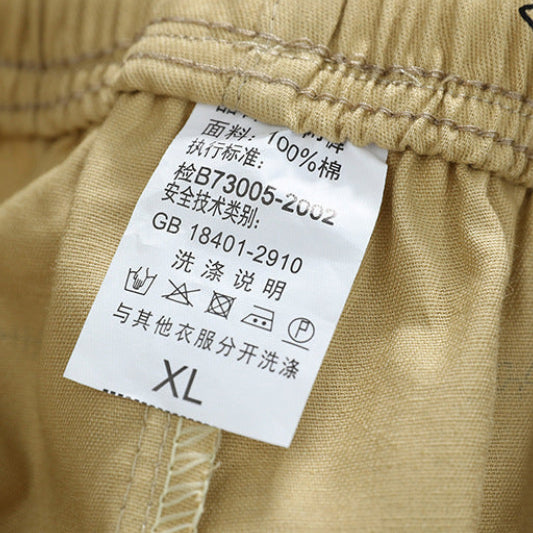 Back view of men’s cotton beach shorts