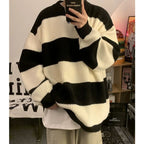 Men's Vintage Stripe Knitwear Coat