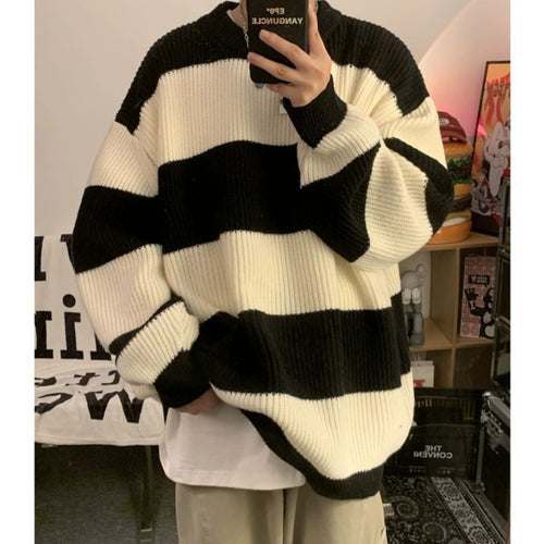 Men's Vintage Stripe Knitwear Coat