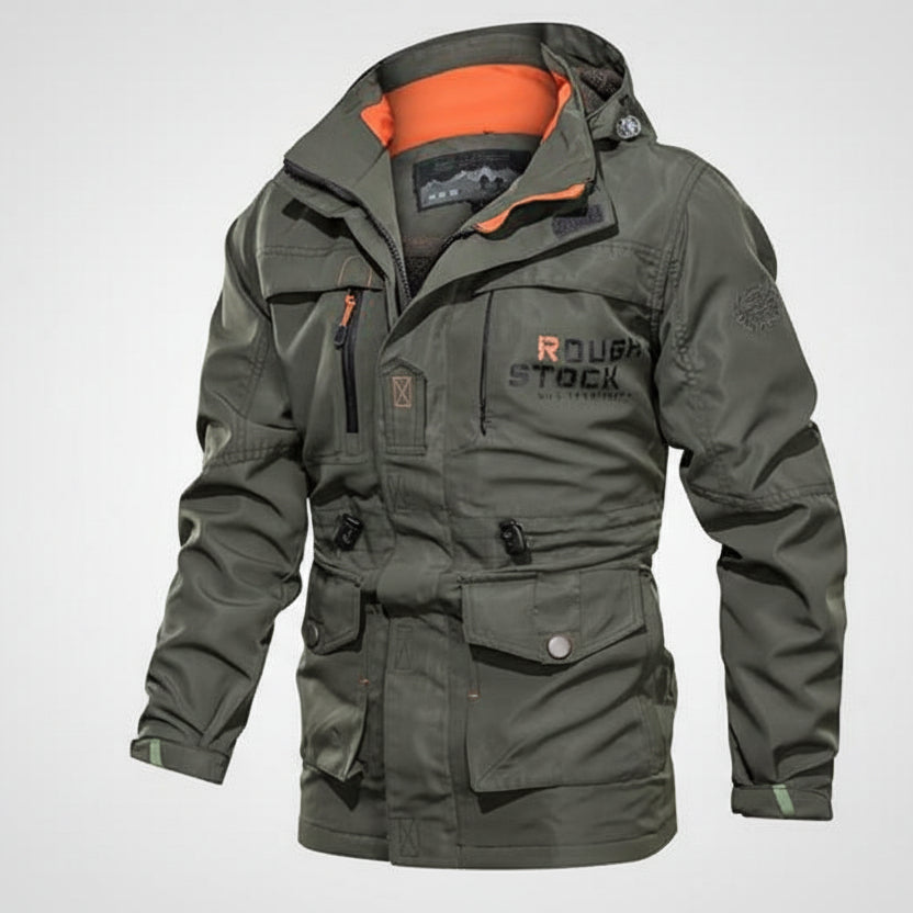 Lightweight zip-up hooded jacket men