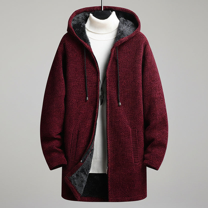 Casual fleece hoodie sweater men